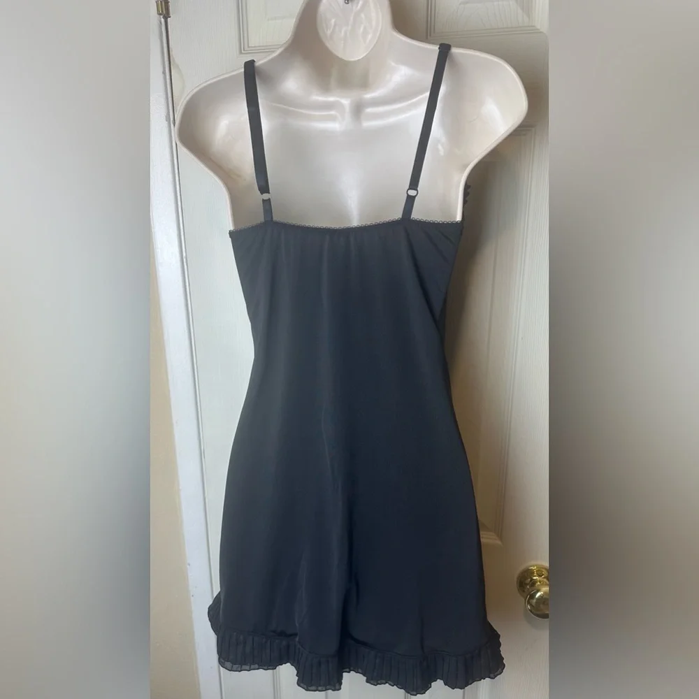 Black babydoll lingerie Lace-Accent Slip Dress - Women Intimates Small